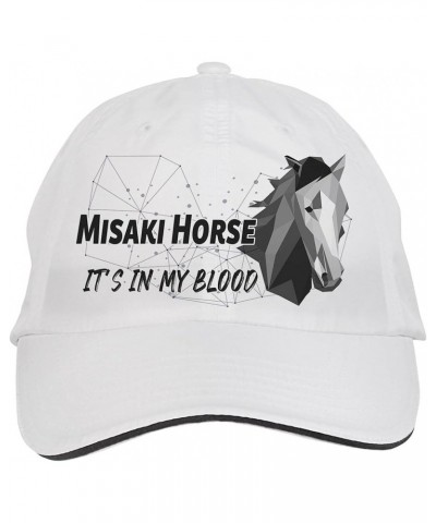 Misaki Horse IT is in My Blood Hat Adjustable Cap, DesJ34 White $12.37 Baseball Caps