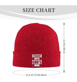 Straight Outta Gods Word Funny Religion Jesus Christian Beanie Hat Men Winter Hat Knit Hat Women Skull Cap Black Red $10.55 S...