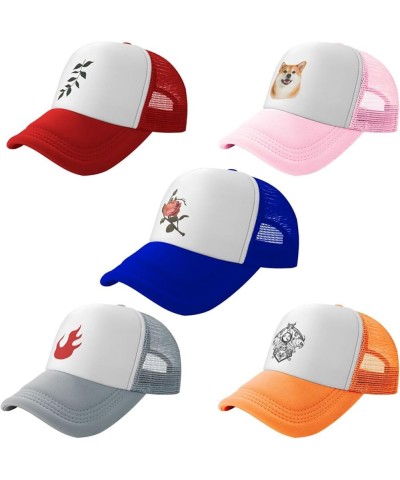 Custom Hat Your Design Here Add Your Name Text Logo Customized Made Trucker Hats Orange $7.63 Baseball Caps