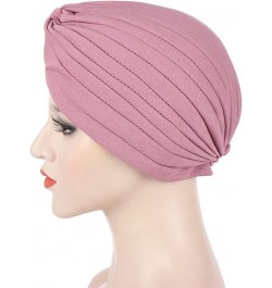 Arrived Summer Auto Gele Muslim Turbans Bamboo Hemp Indian Hat Pleated Simple Toque Black Red $14.21 Skullies & Beanies