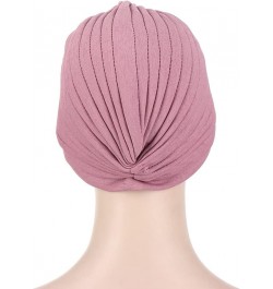 Arrived Summer Auto Gele Muslim Turbans Bamboo Hemp Indian Hat Pleated Simple Toque Black Red $14.21 Skullies & Beanies