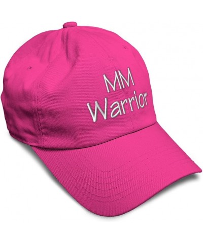 Soft Baseball Cap Mm Warrior Cotton Dad Hats for Men & Women Hot Pink $16.51 Baseball Caps