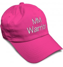 Soft Baseball Cap Mm Warrior Cotton Dad Hats for Men & Women Hot Pink $16.51 Baseball Caps