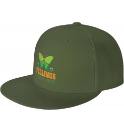 Feelings are Not Facts Baseball Cap for Men Women Snapback Hat Trucker Flat Bill Caps Sun Hat Moss Green $14.97 Baseball Caps