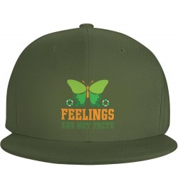 Feelings are Not Facts Baseball Cap for Men Women Snapback Hat Trucker Flat Bill Caps Sun Hat Moss Green $14.97 Baseball Caps