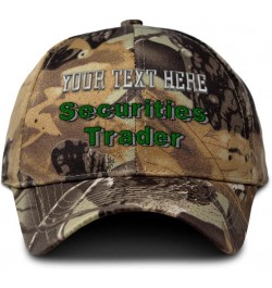 Camo Baseball Cap Securities Trader Cotton Hunting Dad Hats for Men & Women Forest Tree Khaki Personalized Text Here $15.89 B...