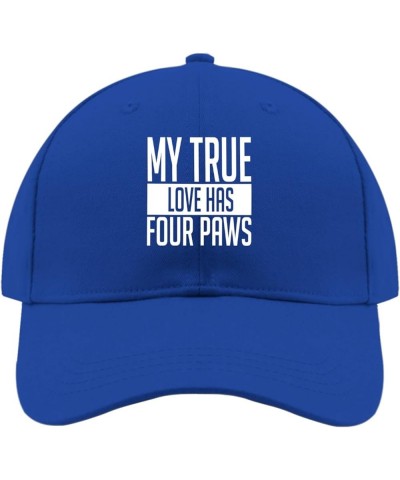 Golf hat Stripe My trues Love has Four Paws Mens Sun hat Runners hat Gifts for Grandma Outdoor Cap Blue $9.65 Cowboy Hats