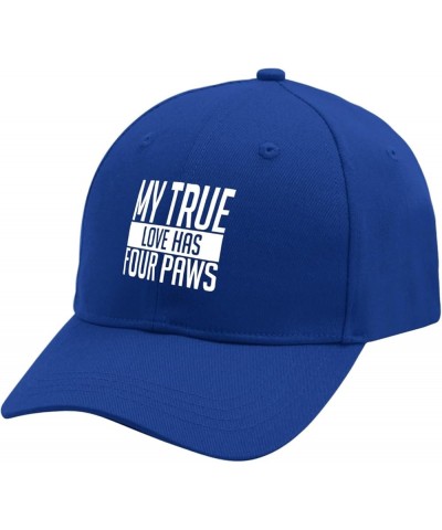 Golf hat Stripe My trues Love has Four Paws Mens Sun hat Runners hat Gifts for Grandma Outdoor Cap Blue $9.65 Cowboy Hats