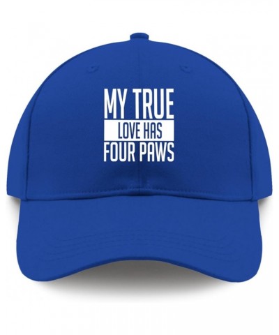 Golf hat Stripe My trues Love has Four Paws Mens Sun hat Runners hat Gifts for Grandma Outdoor Cap Blue $9.65 Cowboy Hats