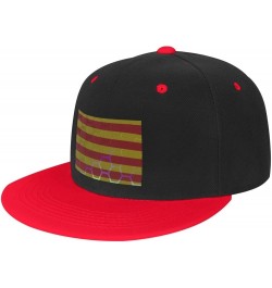 Flag of Catalonia Baseball Cap for Men Women Snapback Hat Adjustable Flat Bill Hats Red $13.60 Baseball Caps