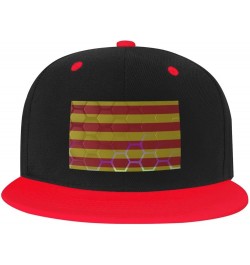 Flag of Catalonia Baseball Cap for Men Women Snapback Hat Adjustable Flat Bill Hats Red $13.60 Baseball Caps