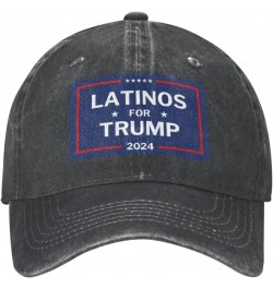 Latinos for Trump Hat Donald Trump 2024 Hat Women Men Washed Baseball Cap Funny Trucker Hat Black $9.01 Baseball Caps