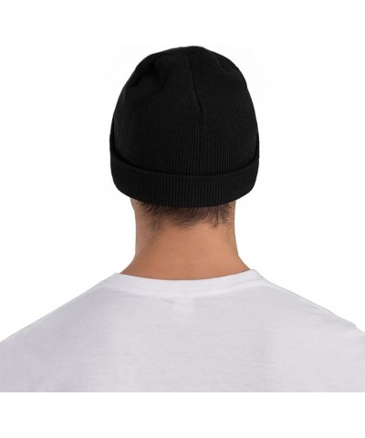 Knitted Hat Men Women Winter Beanie Warm Soft Cute Plain Skull Beanie Cap for Outdoor Black $10.63 Skullies & Beanies