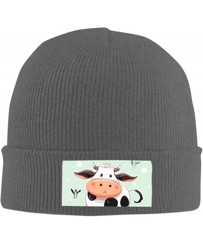 Beanie Hats for Women Men Knit Hat Cute Cow Polka Dot Print Beanies Cap Fashion Cuffed Sports Hat Deep Heather $9.22 Skullies...