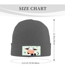 Beanie Hats for Women Men Knit Hat Cute Cow Polka Dot Print Beanies Cap Fashion Cuffed Sports Hat Deep Heather $9.22 Skullies...