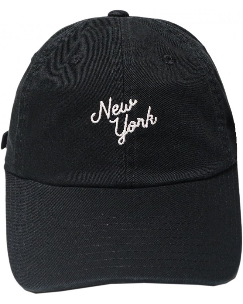 Board Shorts New York Cotton Baseball Cap Strapback Hat Script Navy $14.21 Baseball Caps