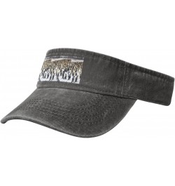 Penguins in The Snow Print Stylish Denim Open-Top Sun Hat for Everyday Wear and Sports $12.45 Sun Hats