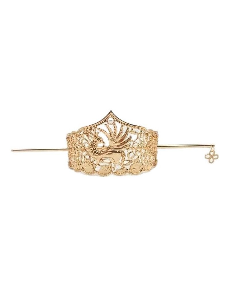 Hair Jewelry Crown Tiaras for Women Handmade Gold Plated Hair Crown Chinese Hanfu Headdress Antique Jewelry (Color : 11) 1 $1...