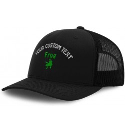 Custom Trucker Hat Baseball Cap Frog Reptiles Nature Cotton Scales Dad Hats for Men & Women Black Personalized Text Here $13....