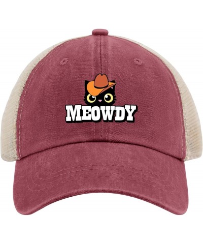 Meowdy Golf hat Fishing Hats AllBlack Fishing hat Gifts for Men Golf Hats Wine Red02 $10.58 Bucket Hats