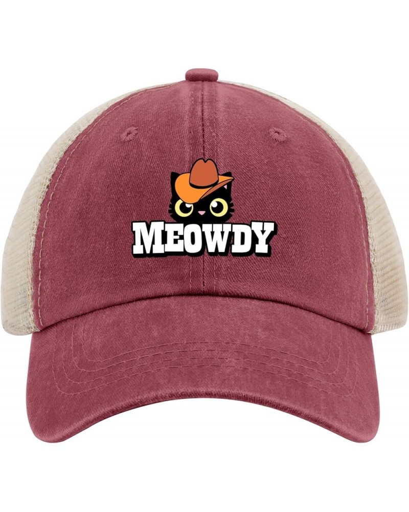 Meowdy Golf hat Fishing Hats AllBlack Fishing hat Gifts for Men Golf Hats Wine Red02 $10.58 Bucket Hats