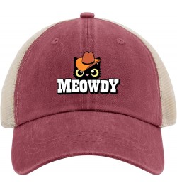 Meowdy Golf hat Fishing Hats AllBlack Fishing hat Gifts for Men Golf Hats Wine Red02 $10.58 Bucket Hats