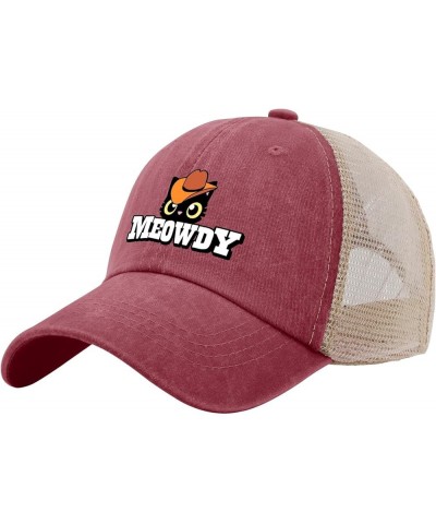 Meowdy Golf hat Fishing Hats AllBlack Fishing hat Gifts for Men Golf Hats Wine Red02 $10.58 Bucket Hats