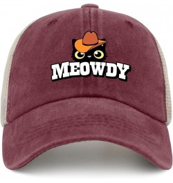 Meowdy Golf hat Fishing Hats AllBlack Fishing hat Gifts for Men Golf Hats Wine Red02 $10.58 Bucket Hats