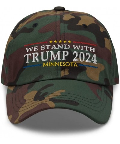 Minnesota for Trump 2024 Hat :: RAF Collection Green Camo $18.71 Baseball Caps