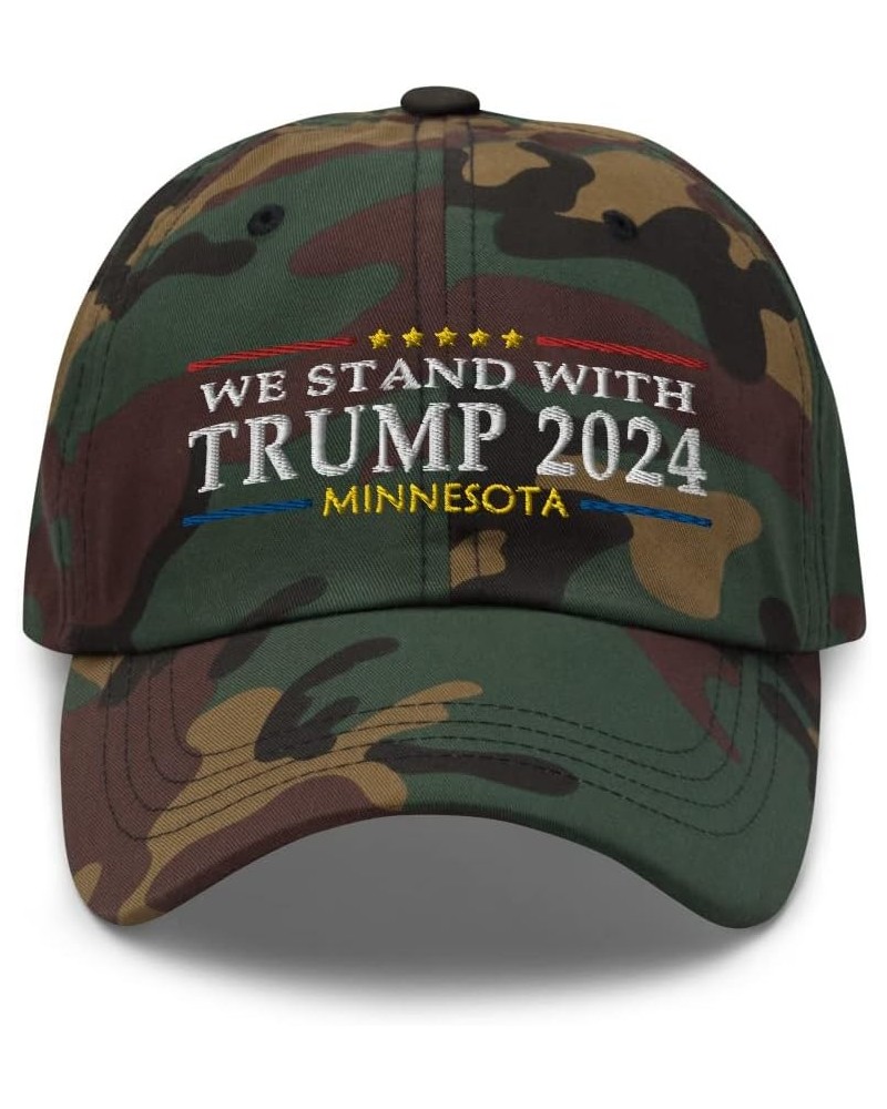 Minnesota for Trump 2024 Hat :: RAF Collection Green Camo $18.71 Baseball Caps