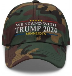 Minnesota for Trump 2024 Hat :: RAF Collection Green Camo $18.71 Baseball Caps