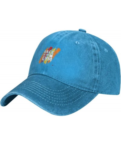 Back to The Gym Retro Baseball Cap for Women Men Baseball Hat Golf Dad Hats Blue $13.66 Baseball Caps