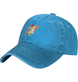 Back to The Gym Retro Baseball Cap for Women Men Baseball Hat Golf Dad Hats Blue $13.66 Baseball Caps