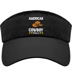 American Cowboy Cap Sun Visors for Women Baseball Hats Trendy Visor Hat Allblack $11.58 Visors