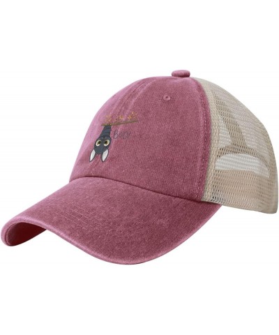 Cute Bats Baseball Cap Women Men Mesh Back Hats Vintage Cowboy Hat Dad Caps Red $12.06 Cowboy Hats