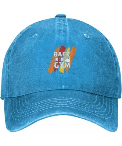 Back to The Gym Retro Baseball Cap for Women Men Baseball Hat Golf Dad Hats Blue $13.66 Baseball Caps