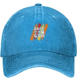 Back to The Gym Retro Baseball Cap for Women Men Baseball Hat Golf Dad Hats Blue $13.66 Baseball Caps