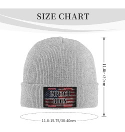 Impeach Biden Cozy Knitted Hat for Winter - Warm Comfort Black Gray $11.15 Skullies & Beanies