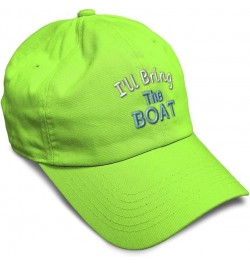 Soft Baseball Cap I'll Bring The Boat Cotton Dad Hats for Men & Women Lime $15.00 Baseball Caps