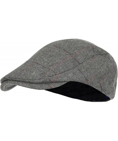 Men's Newsboy Flat Cap Newsboy Cap Soft Fit Cabbie Hat Classic Newsboy Hat for Men Boys Golf Cabbie Hat Summer Driving Cap C-...