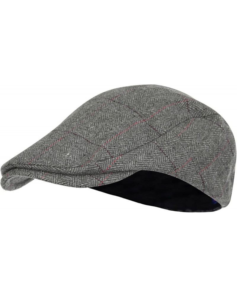 Men's Newsboy Flat Cap Newsboy Cap Soft Fit Cabbie Hat Classic Newsboy Hat for Men Boys Golf Cabbie Hat Summer Driving Cap C-...