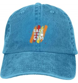 Back to The Gym Retro Baseball Cap for Women Men Baseball Hat Golf Dad Hats Blue $13.66 Baseball Caps