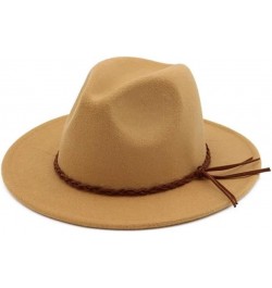 Autumn Winter Woolen Felt Fedora Jazz Hats Men Women Flat Brim Trilby Formal Hat Red $23.23 Fedoras