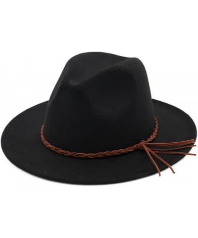 Autumn Winter Woolen Felt Fedora Jazz Hats Men Women Flat Brim Trilby Formal Hat Red $23.23 Fedoras