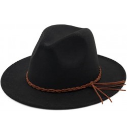 Autumn Winter Woolen Felt Fedora Jazz Hats Men Women Flat Brim Trilby Formal Hat Red $23.23 Fedoras