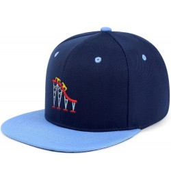 Roller Coaster Hip-Hop Snapback Hat Embroidered Baseball Cap Tycoon 41. Navy/Light Blue $11.99 Baseball Caps