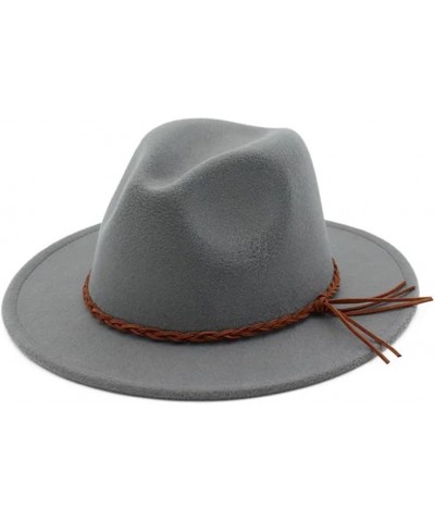 Autumn Winter Woolen Felt Fedora Jazz Hats Men Women Flat Brim Trilby Formal Hat Red $23.23 Fedoras