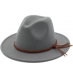 Autumn Winter Woolen Felt Fedora Jazz Hats Men Women Flat Brim Trilby Formal Hat Red $23.23 Fedoras