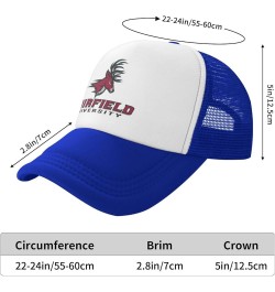 Fairfield University Logo Trucker Hats for Both Men and Women - Mesh Baseball Snapback Hats Blue $8.40 Baseball Caps