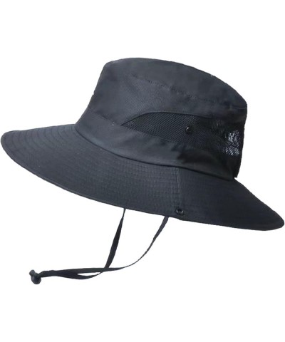 Sun Hats for Women Men Summer Hat Wide Brim Packable Cowboy Hat Hiking Fishing Hats Men's Drinking Bucket Hat Black $10.42 Ra...